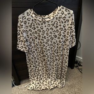 Lucky Brand, Women’s size M leopard print tshirt dress